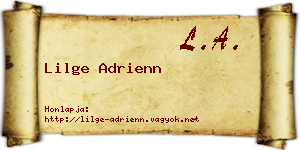Lilge Adrienn névjegykártya